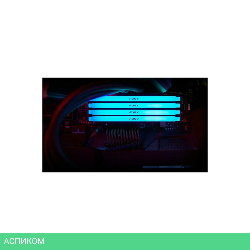 Оперативная память Kingston Fury Beast Black RGB XMP 2x8GB DDR4 (KF436C17BB2AK2/16)
