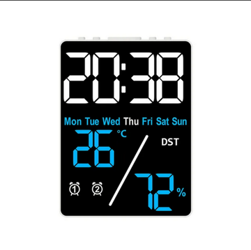 Часы-будильник настольные LED 5508 White&Blue