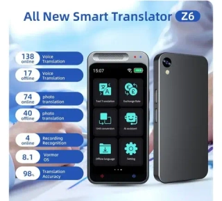 Vormor Z6 AI Translator Электронный голосовой и фото переводчик (138 онлайн языков и 17 оффлайн) на базе ИИ