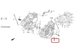 90061-KYJ-900. BOLT, DRAIN PLUG, 12MM. M12x15x1.25