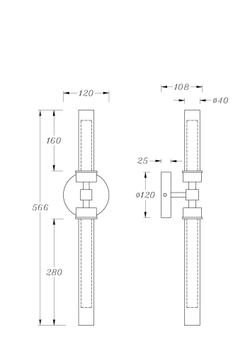 Настенный светильник (бра) Maytoni MOD116WL-L7BS3K