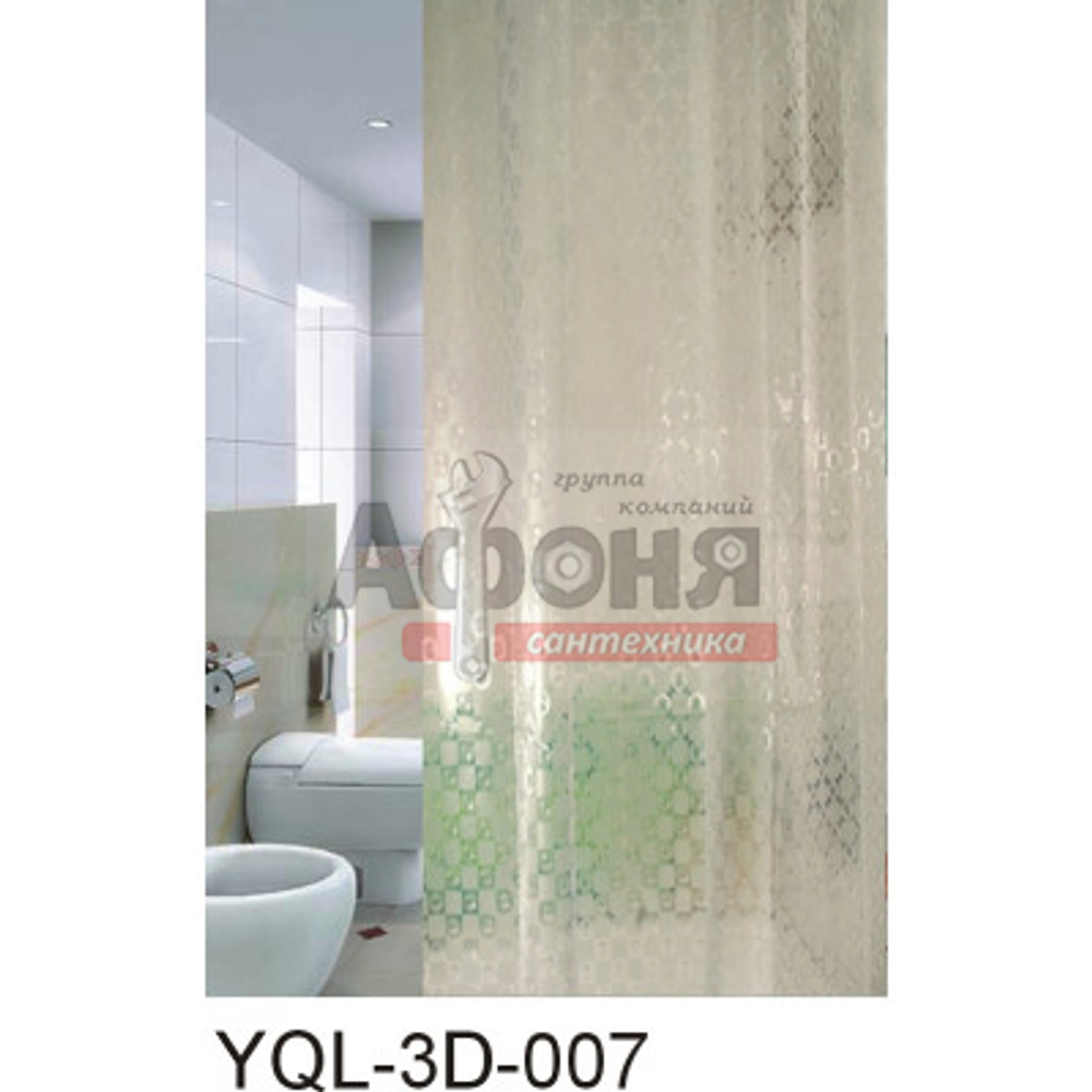 Штора для ванной "ZALEL 3D (007) Crem 180х180 (П6)