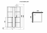 Душевая кабина Niagara Standart ST100/15Q/KL/BKT 100х100