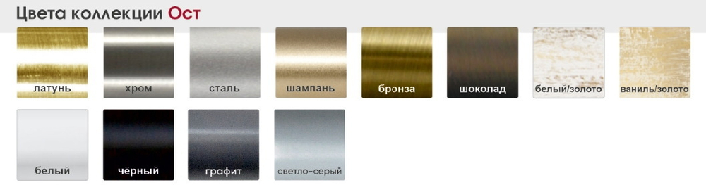Карниз кованый витой для штор Ост Глобо d25/16 мм двухрядный, цвет бронза