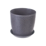 Кашпо ВЕРОНА D160мм 2,3л с подставкой Графитовый 0,145,16х0,16м