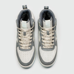 Кроссовки Nike Air Force 1 Mid Grey / White Blue Ftwr. with Fur Wmns