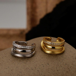 Серьга каффа Geo Gold