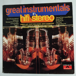 Винтажная виниловая пластинка LP Сборник Great Instrumentals In Hifi Stereo (Germany 1971) (James Last, Bert Kaempfert, Max Greger)