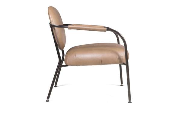 Лаунж-кресло Ego, бежевая экокожа