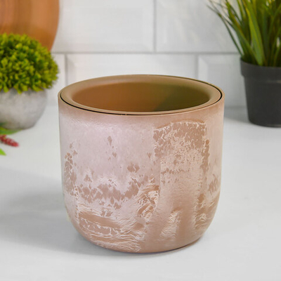 Кашпо Микрит 1л d150мм со вставкой, бежевый слайн