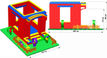 Конструктор Leco Домики GigaBloks 7,5"