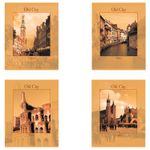 Тетрадь А5, 48 л., STAFF, клетка, офсет №2 ЭКОНОМ, обложка картон, "ГОРОДА", 402465, 4шт