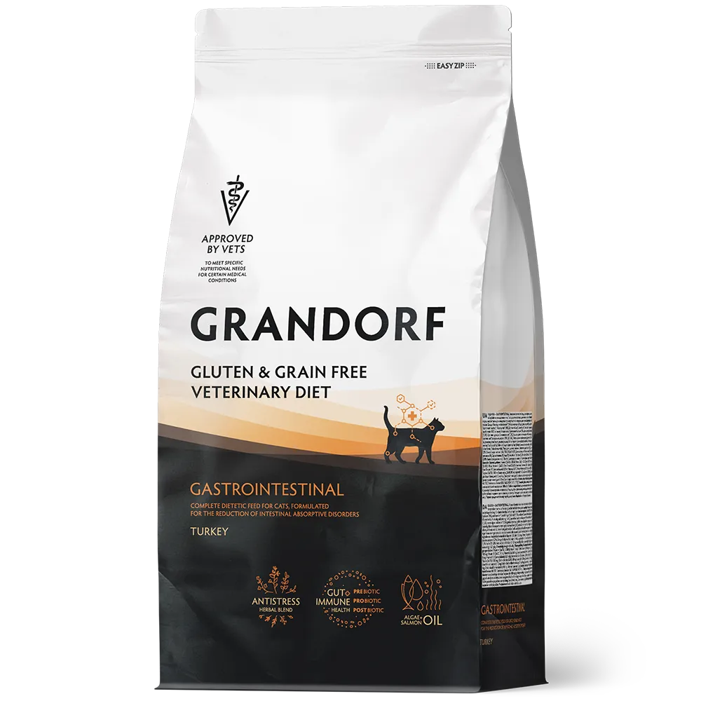 Grandorf cat корм ветеринарный для взрослых кошек при расстройствах пищеварения gastrointestinal