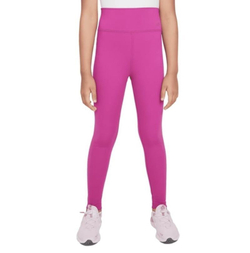 Брюки для девочки Nike Girls One Dri-FIT High-Waisted - vivid pink/white