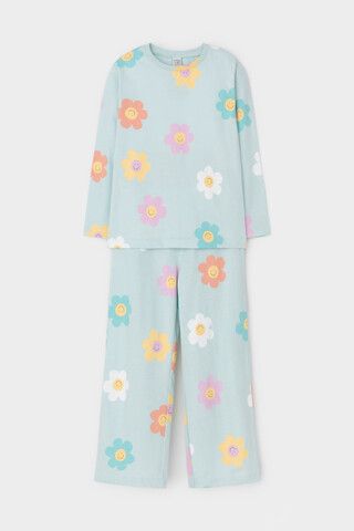 пижама  для девочки  К 1622/25/голубой опал,цветы