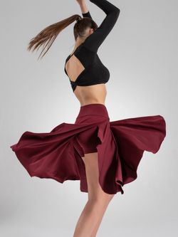 Dolly Max skirt shorts, Dark Red Oil