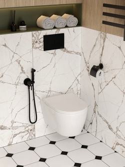 Кнопка смыва для унитаза DIWO 7313 пластик, цвет матовый черный