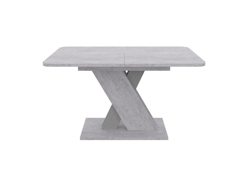 Раздвижной кухонный стол Флоренция 136 80 75 см обеденный стол прямоугольный, современный дизайн, цвет Цемент/Титан