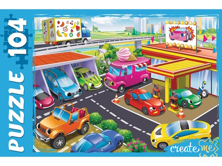 Пазлы 104 элемента 230*330мм "Веселая парковка" Create me