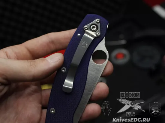 Складной нож Spyderco Military 36GPDBL c клинком из стали CPM-S110V, рукоять G10
