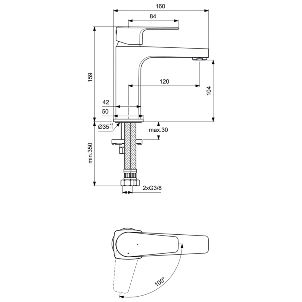 Смеситель Ideal Standard BC687AA для раковины