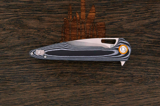 Нож складной Artisan Archaeo, клинок 98мм, сталь D2, рукоять G10 зебра