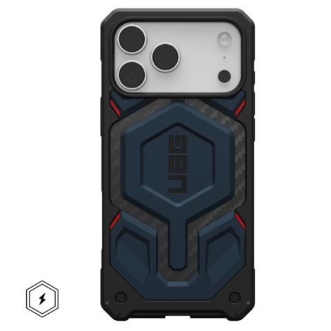 Чехол Uag Monarch Pro Case для iPhone 17 Pro Max, Красный | Carbon Fiber Mallard/Red/Monarch Pro
