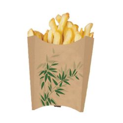 Контейнер картонный   вертикальный для картофеля фри, 135 гр, 13*8*13,5 см, 200