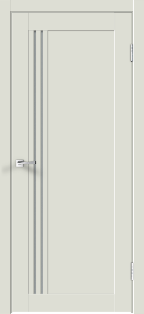 Дверное полотно Экошпон XLINE 8 900х2000 цвет Светло-серый Эмалит стекло Мателюкс