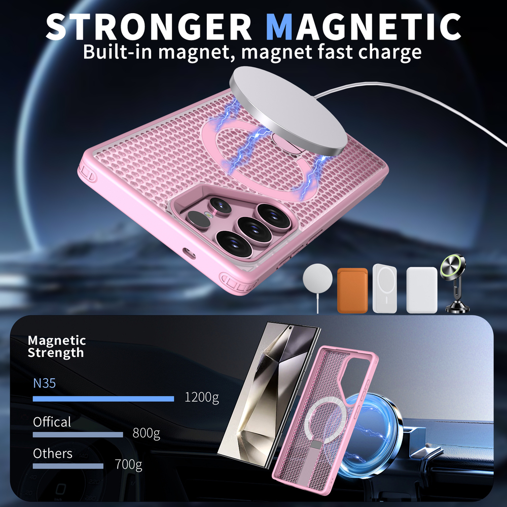 Прозрачный чехол Mesh Pro Magnetic Case для Samsung Galaxy S23 Ultra