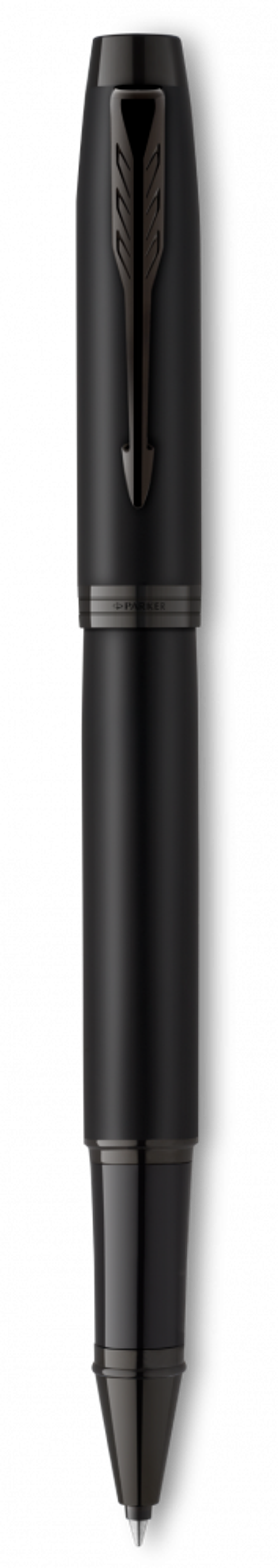 Ручка-роллер Parker  IM Achromatic, Black BT, стержень: F, цвет чернил: black, в подарочной упаковке.