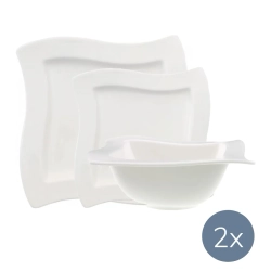 Villeroy & Boch Набор тарелок NewWave II на 2 персоны 10-2525-2619 + 10-2525-1909 + 10-2525-2647