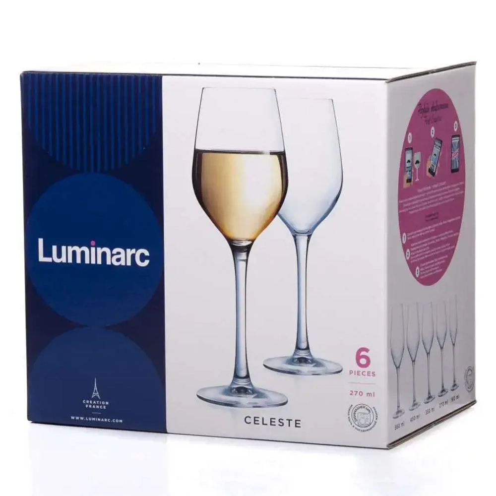 Набор бокалов для вина 6шт 270мл «Celeste» L5830