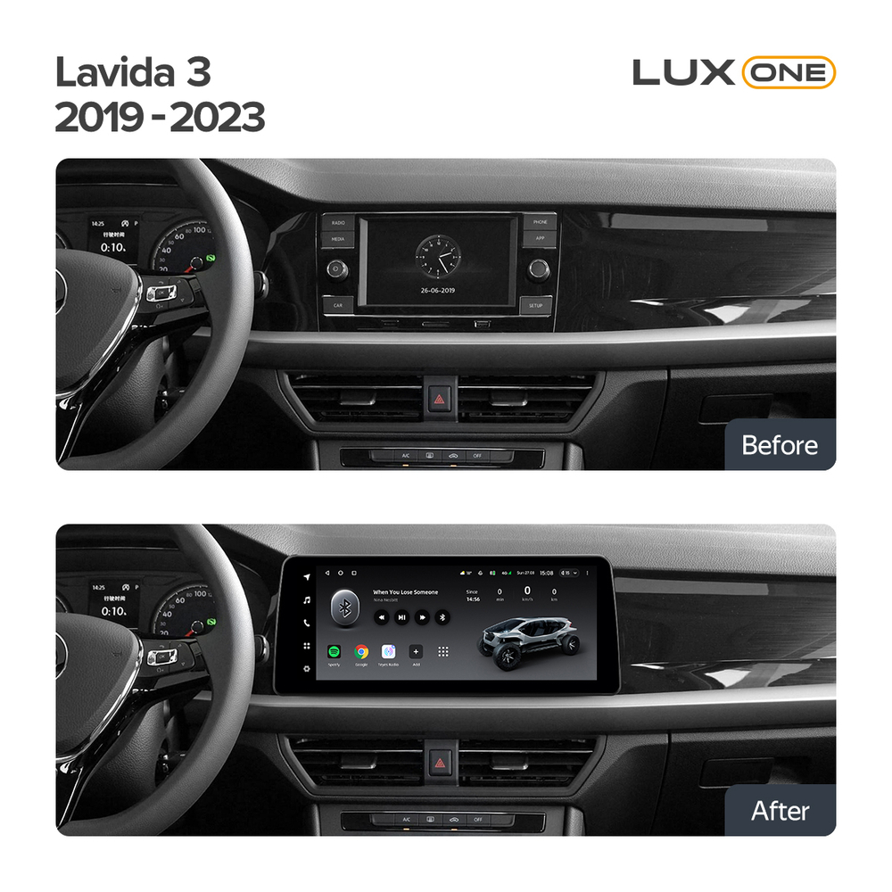 Магнитола для VW Jetta 7, Teramont, Taos, Multivan/Caravelle 2020+, Tiguan 2, Passat B8 - Teyes LUX ONE монитор 12.3" 2K QLED на Android 10, CarPlay, 4G SIM-слот, 6/128ГБ