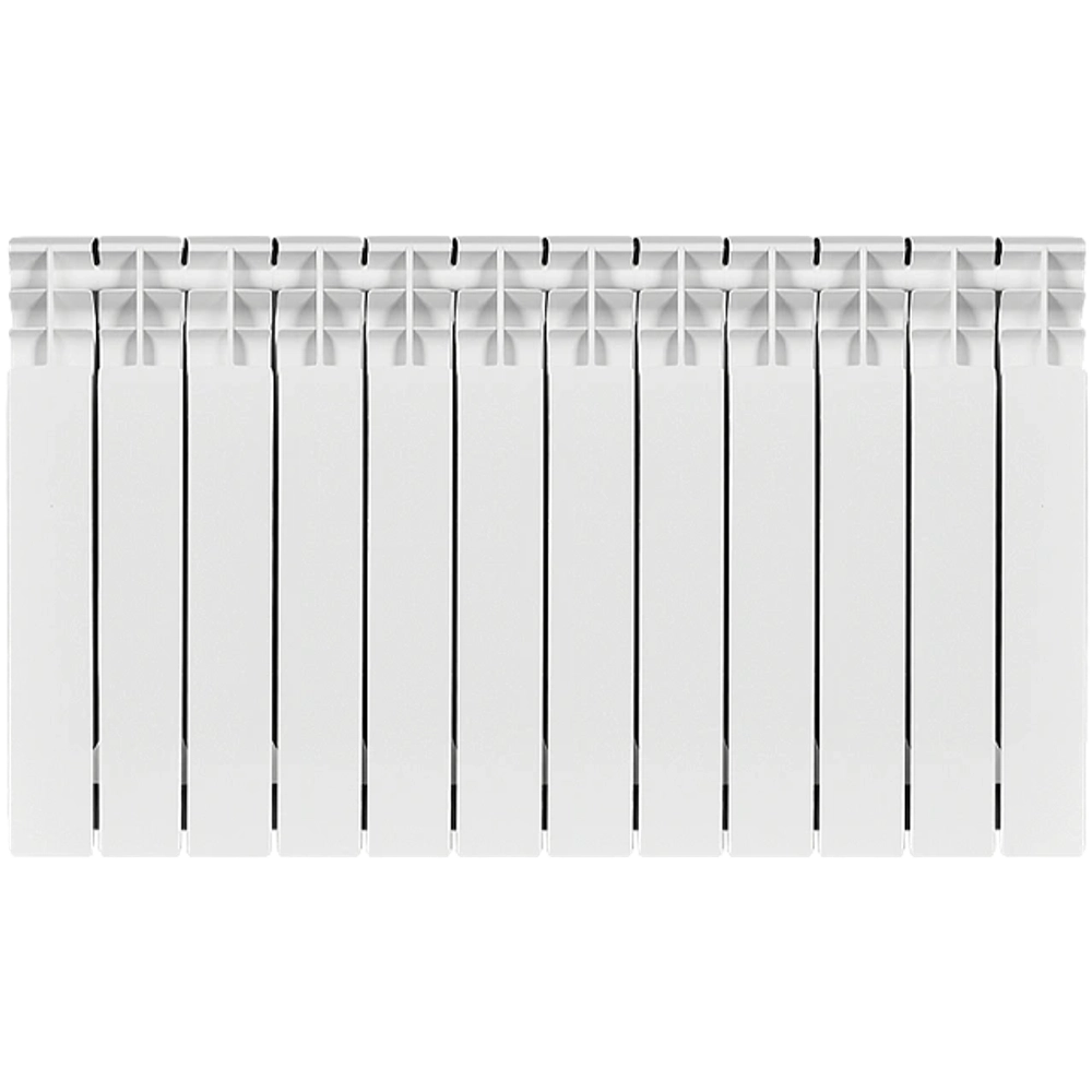 Радиатор биметаллический STOUT TITAN 500 - 12 секций (подключение боковое, цвет белый)