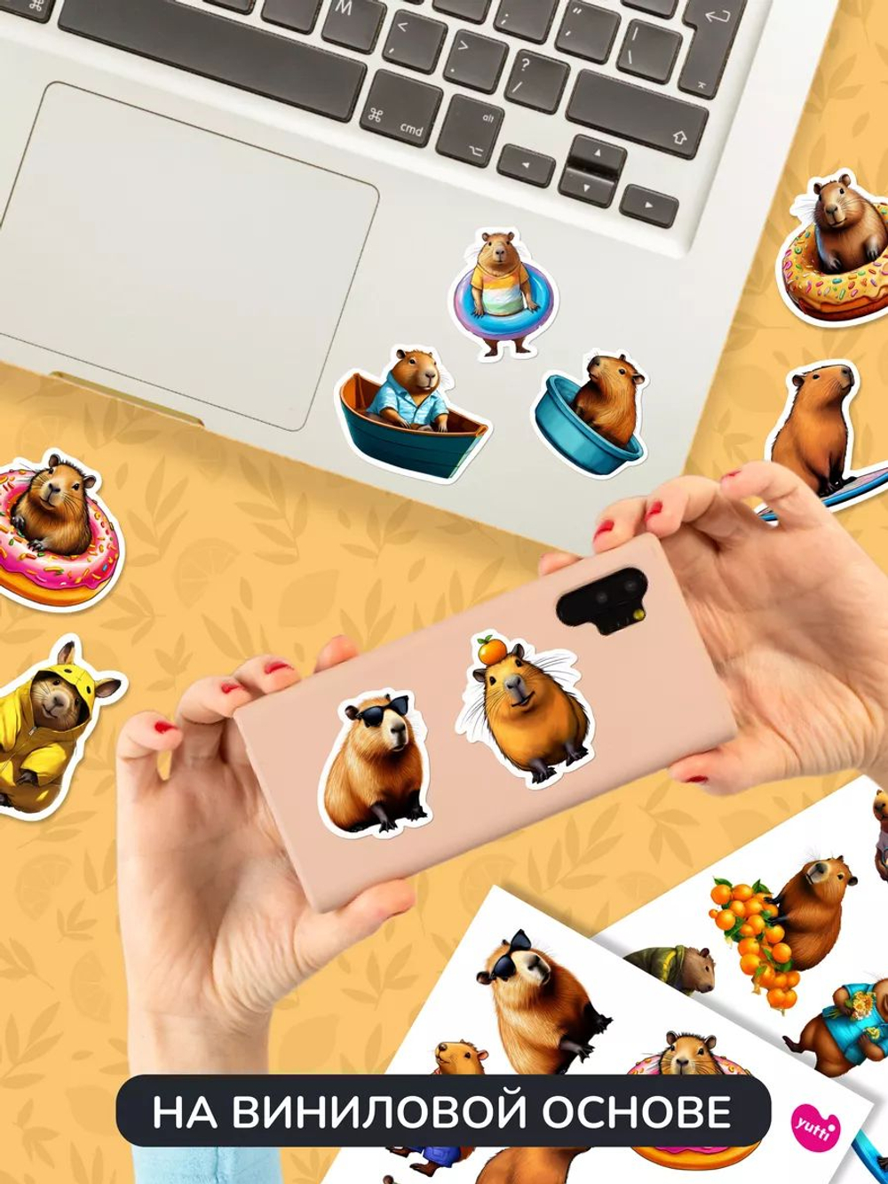 Наклейки детские на телефон мышки