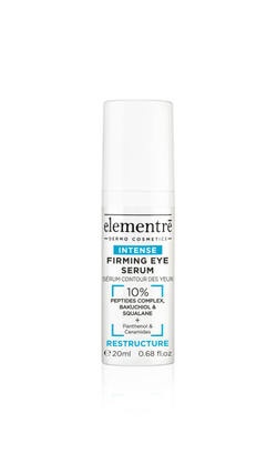 Укрепляющая сыворотка для контура глаз 10% ПЕПТИДЫ, БАКУЧИОЛ & СКВАЛАН FIRMING EYE SERUM 20 ml от Elementrè Dermo Cosmetics, Швейцария, способствует повышению упругости и тонуса кожи, помогает уменьшить видимость мелких морщин, улучшает внешний вид зоны вокруг глаз, поддерживает увлажнение и комфорт кожи, делает взгляд более свежим и отдохнувшим