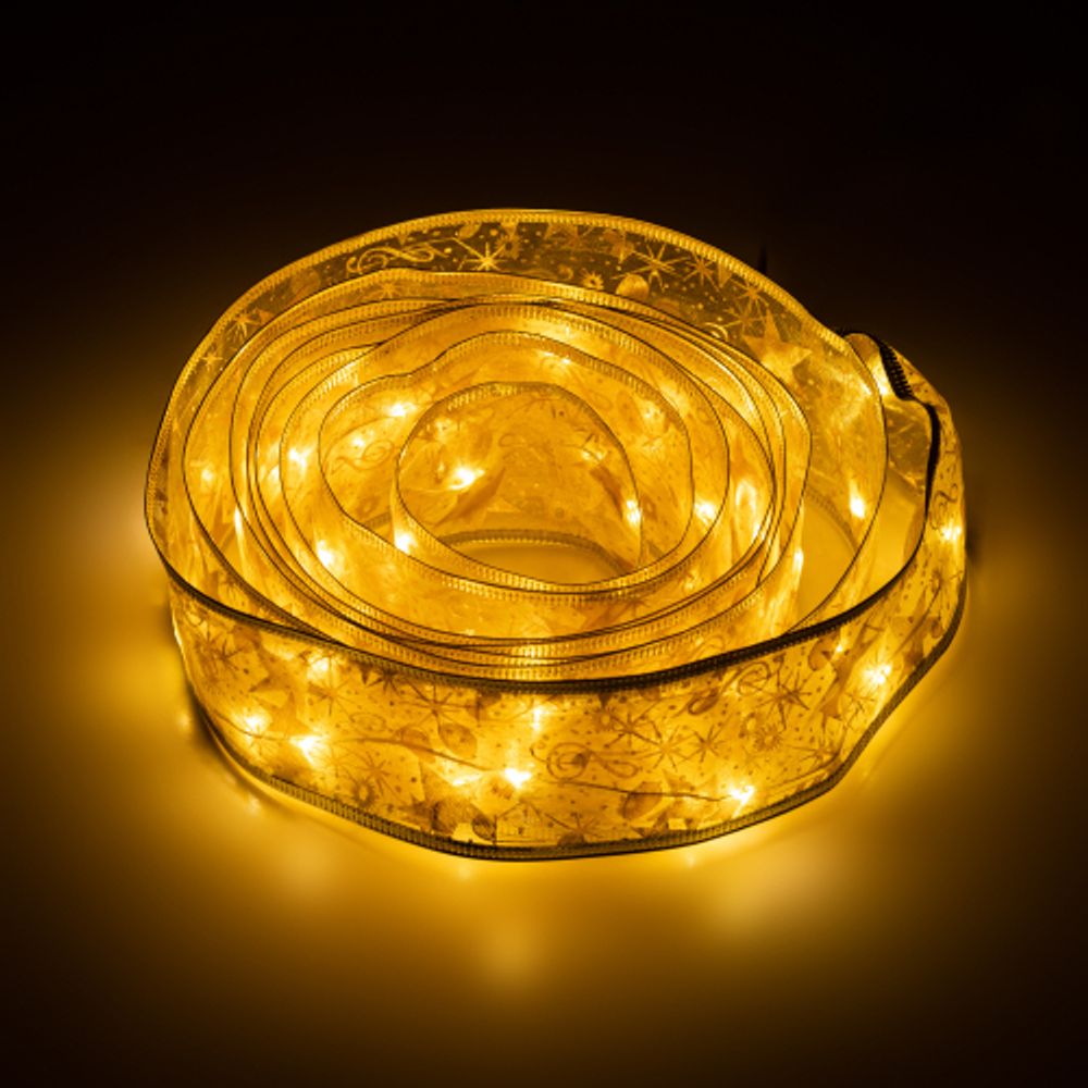 Светодиодная новогодняя гирлянда ЭРА ENIN-30W нить Лента декоративная теплый свет 3 м 30 microled IP20 | Гирлянды