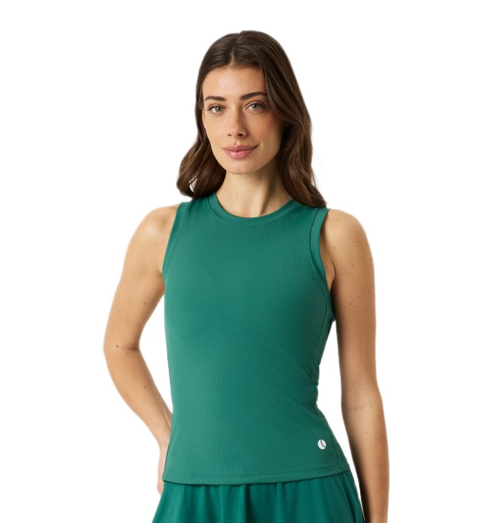 Топ теннисный Bj_rn Borg Ace Pocket Ribbed Tank - posy green