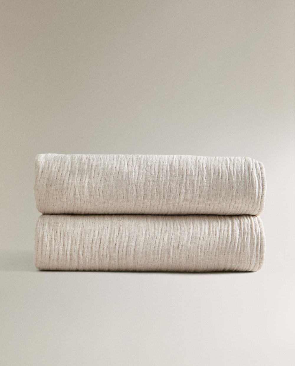 Zara Home - Хлопковый плед , бежевый, 220x240 см