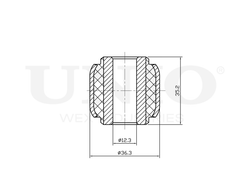 Сайлентблок задней верхней поперечной тяги UNIO RMP-20635