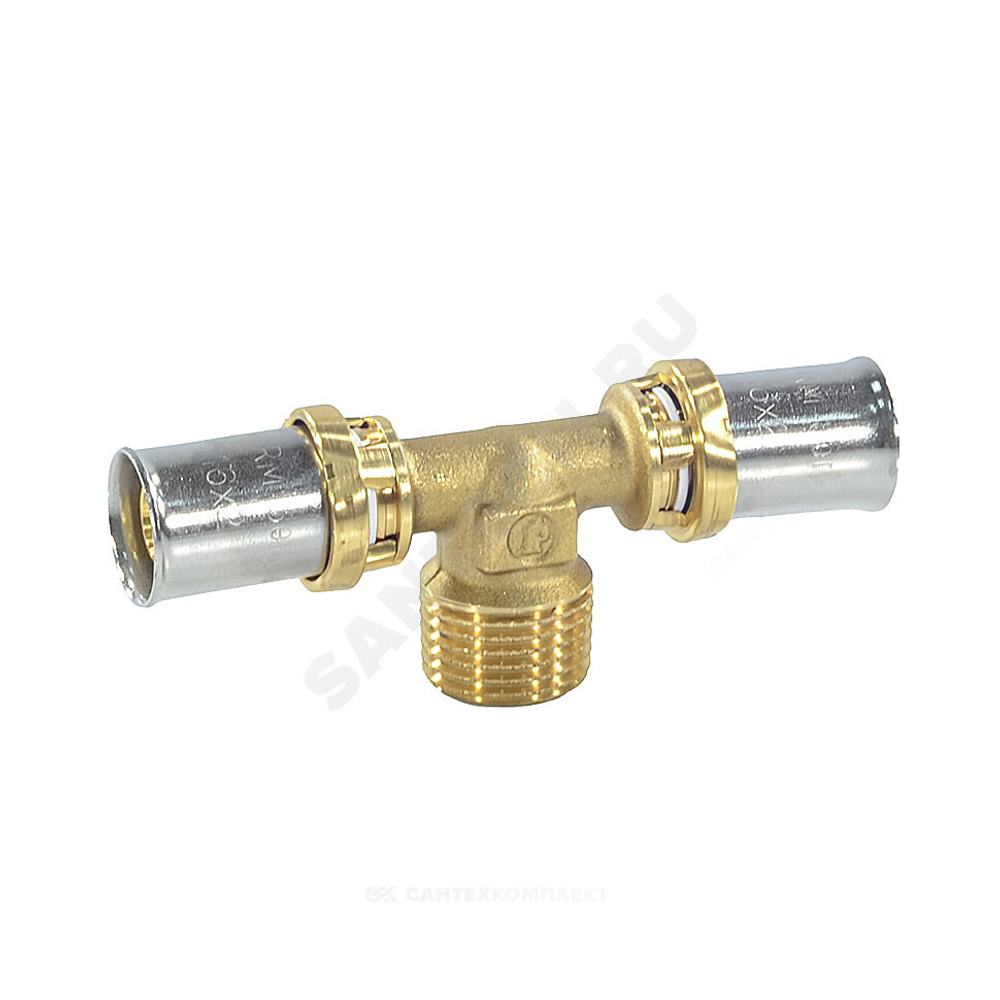 Тройник для МП/PE-X труб латунь пресс Дн 20х1/2"х20 НР RM153 Giacomini RM153Y037