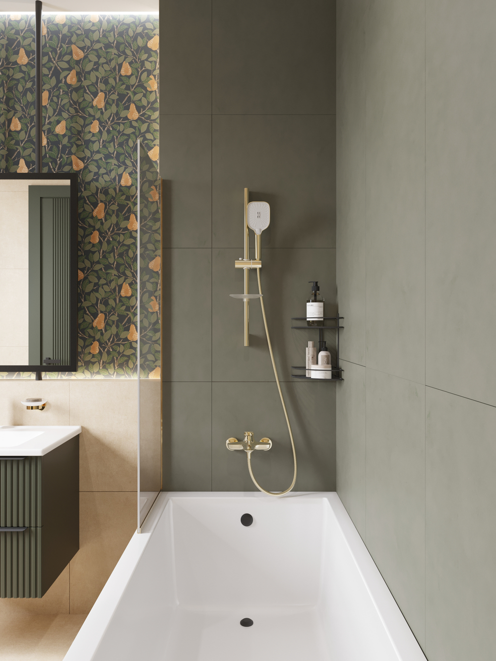 Смеситель для ванны с душем STWORKI Молде S23100GG глянцевое золото