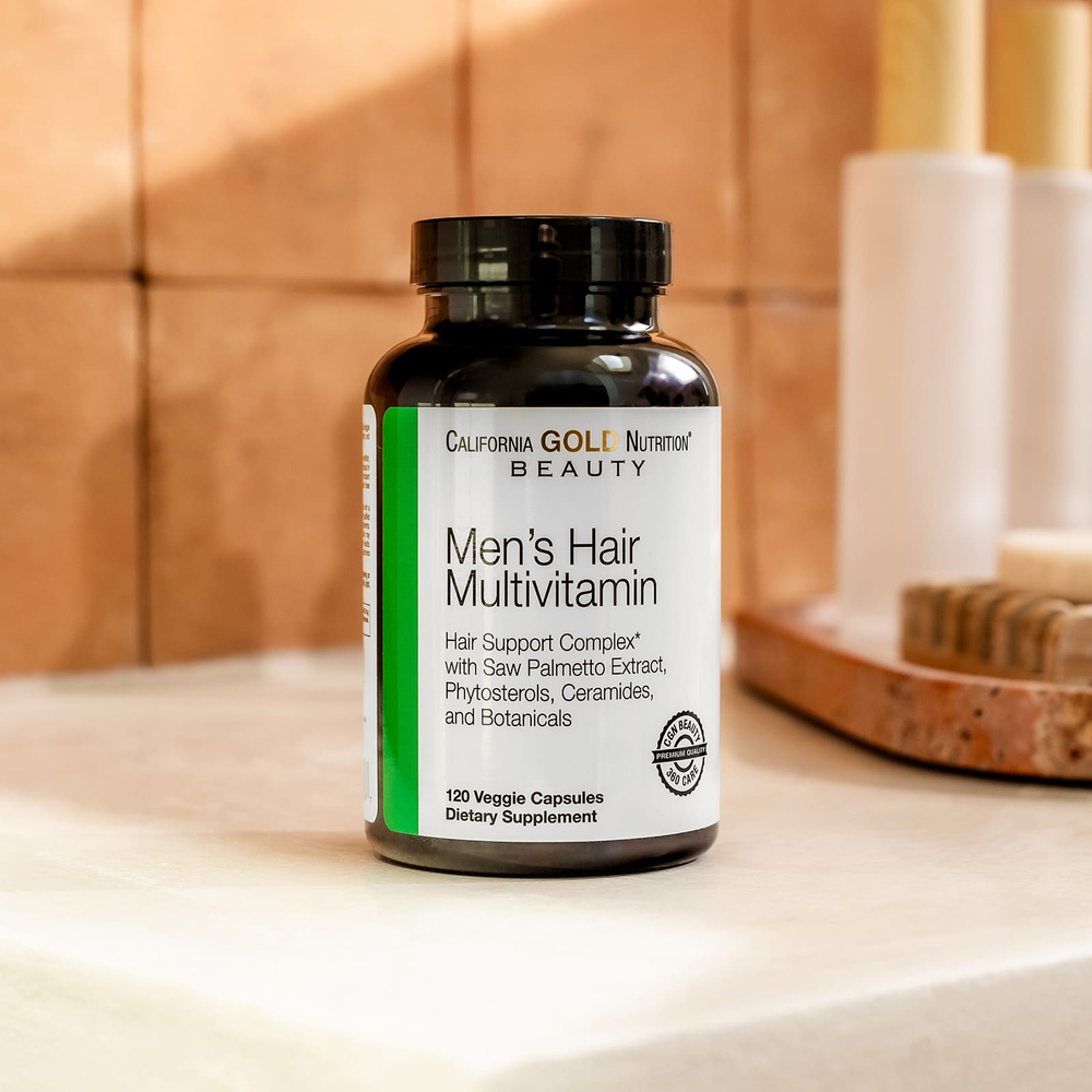 California Gold Nutrition, Beauty, мужские мультивитамины для волос, 120 растительных капсул