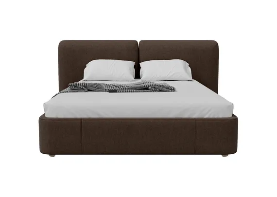 Кровать с подъемным механизмом Hub Soft 160 см (шоколад, твид)