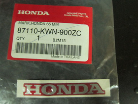 87110-KWN-900ZC. MARK, HONDA (65MM) *TYPE3* (R340C)