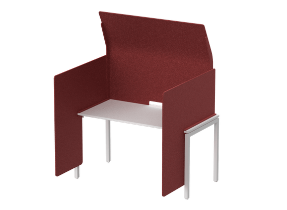 Кабина с высоким экраном-парусом и низкими боковыми стенками-ширмами 135х122х163