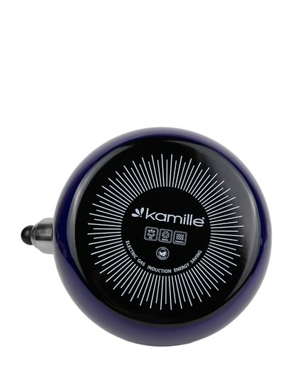 Чайник 2,5 л. эмалированный со свистком Kamille KM 1039C с черной бакелитовой ручкой
