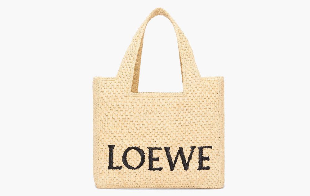 Сумка Loewe Raffia Small Font Tote Bag &quot;Natural&quot;