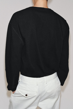 ZARA ЛОНГСЛИВ С ЛЬНЯНОЙ СМЕСЬЮ, ЧЕРНЫЙ